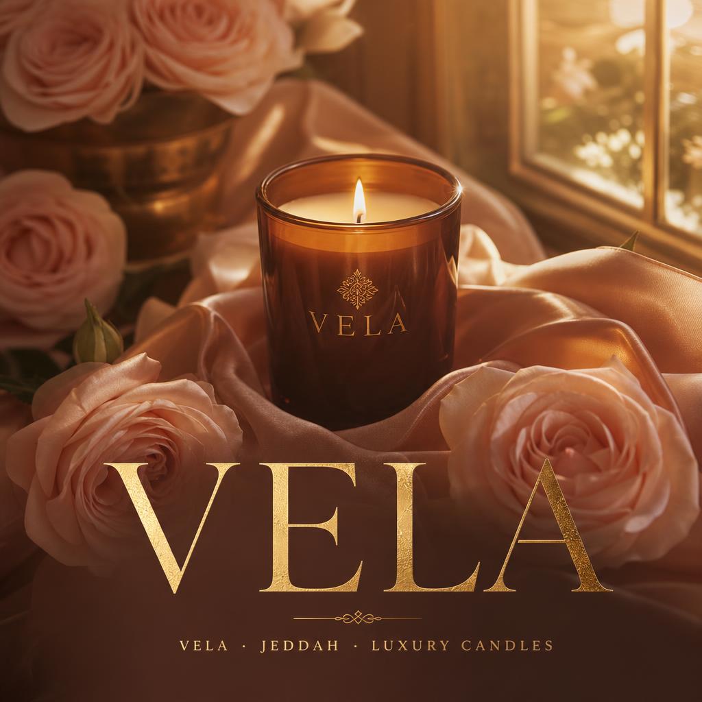 شمعة Vela على قماش الكتان